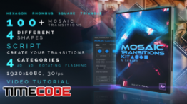 دانلود پروژه آماده افترافکت : ترنزیشن Mosaic Transitions Kit