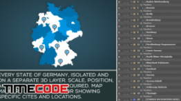 دانلود پروژه آماده افترافکت : نقشه آلمان Germany Map Kit