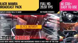 دانلود پروژه آماده افترافکت برای تلویزیون Black Mamba Broadcast Pack