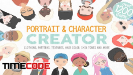 دانلود جعبه ابزار ساخت کاراکتر موشن گرافیک Portrait & Character Creator