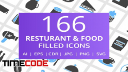 دانلود آیکون غذا و رستوران Restaurant & Food Filled Icons