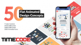 دانلود جعبه ابزار ساخت موشن گرافیگ Flat Animated Design Concepts