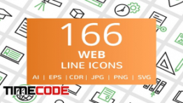 دانلود 166 آیکون وب Web Line Icons