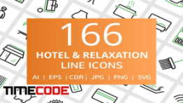 دانلود مجموعه آیکون هتل Hotel & Relaxation Line Icons