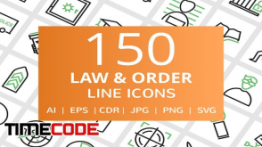 دانلود آیکون با موضوع قانون Law & Order Line Icons