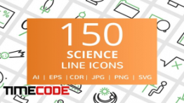 دانلود 150 آیکون علمی و آموزشی Science Line Icons