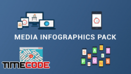 دانلود پروژه آماده افترافکت : اینفوگرافی Media Infographics Pack