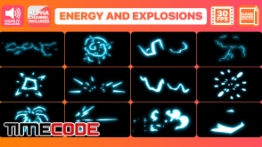 دانلود المان آماده موشن گرافیک : انفجار و صاعقه Energy And Explosion Elements