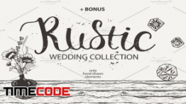 دانلود وکتور برای طراحی کارت عروسی RUSTIC wedding collection