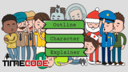 دانلود جعبه ابزار موشن گرافیک برای ساخت کاراکتر کارتونی Outline Character Explainer Toolkit