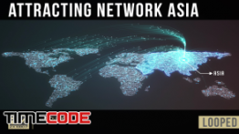دانلود نقشه موشن گرافیک انتقال اطلاعات به سمت آسیا Attracting Network Asia
