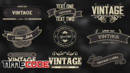 دانلود پروژه آماده افترافکت : لیبل Vintage Labels 2