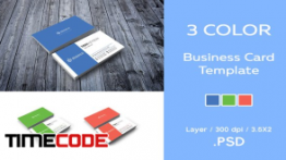 دانلود کارت ویزیت لایه باز  Business Card Template / 3 Color