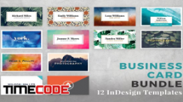 دانلود قالب آماده ایندیزاین برای کارت ویزیت Business Card Bundle for InDesign