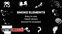 دانلود المان آماده موشن گرافیک : دود Funny Smoke Elements