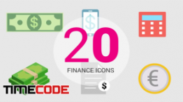 دانلود مجموعه المان اینفوگرافی Infographic  Presets:  20 Finance Icons