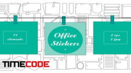 دانلود وکتور برچست و اتیکت Office Stickers