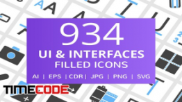 دانلود 934 آیکون طراحی وب UI & Interfaces Filled Icons