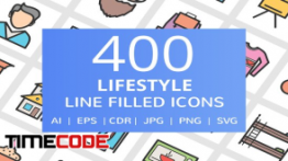 دانلود 400 آیکون سبک زندگی Lifestyle Filled Line Icons
