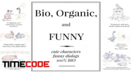 دانلود مجموعه کارت تبریک فانتزی Bio, Organic, and Funny Vol.1