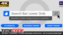 پروژه افترافکت : نمایش متن در نوار جستجو Search Bar Titles and Lower Thirds