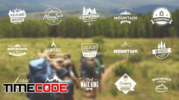 دانلود پروژه آماده افترافکت : لیبل کمپ های گردشگری Mountain Travel And Campfire Badges
