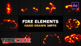 دانلود المان آماده موشن گرافیک Flash FX Flame Elements