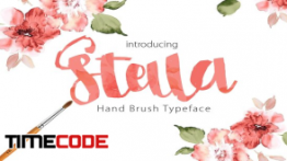 دانلود فونت انگلیسی قلمو نقاشی Stella script typeface
