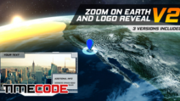 دانلود پروژه آماده افترافکت : نمایش لوگو روی کره زمین Zoom On Earth And Logo Reveal V2