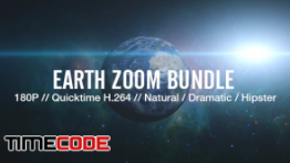 دانلود فوتیج آماده زوم روی کره زمین Earth Zoom Bundle