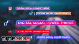 دانلود پروژه آماده افترافکت : زیرنویس Digital Social Lower Thirds