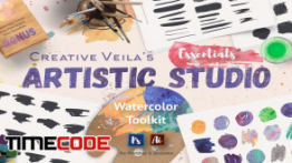 دانلود جعبه ابزار طراحی آبرنگی Artistic Studio: Watercolor Toolkit