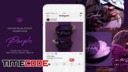 دانلود فایل لایه باز بنر تبلیغاتی اینستاگرام Purple Instagram Posts