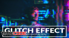 دانلود اکشن فوتوشاپ : افکت نویز و پارازیت Glitch Effect Photoshop Action