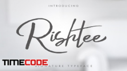 دانلود فونت انگلیسی Rishtee Signature Font