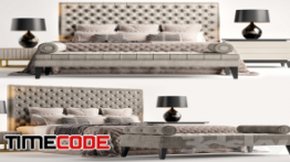 دانلود مدل آماده سه بعدی : تخت خواب The Sofa & Chair Company Rossini Bed