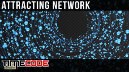 دانلود فوتیج آماده موشن گرافیک : شبکه دوار Attracting Network