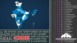 دانلود پروژه آماده افترافکت : نقشه هند India Map Kit