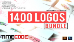 دانلود 1400 فایل لوگو لایه باز Logos Mega Bundle Pack