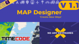 دانلود پروژه افترافکت : نمایش مسیر روی نقشه Map Designer V1.1