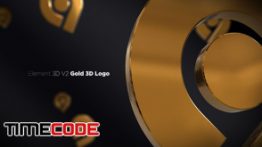 دانلود پروژه آماده افترافکت : آرم استیشن Gold 3D Logo Opener