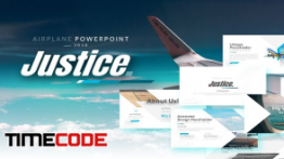 دانلود قالب پاورپوینت : آژانس هواپیمایی Justice – Airplane Presentation