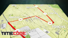 پروژه آماده افترافکت : نمایش مسیر حرکت روی نقشه 3D Map