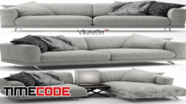 دانلود مدل آماده سه بعدی : مبلمان sofa Vibieffe 470