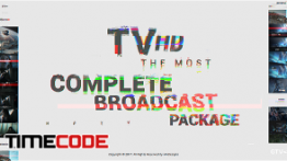 پروژه افترافکت : بسته تلویزیونی با پارازیت Glitch TV Broadcast Package