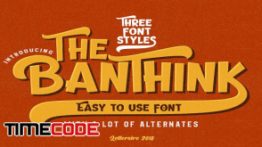 دانلود فونت انگلیسی گرافیکی The Banthink – 3 Font Styles
