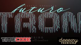 دانلود حروف الفبا سه بعدی Tron Futuro – 3D Lettering