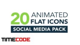 دانلود 20 آیکون انیمیشن شبکه های اجتماعی Social Media Icons Pack