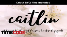 دانلود فونت انگلیسی گرافیکی Caitlin script + Cricut SVG Files