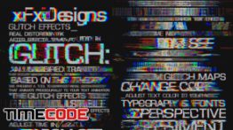 دانلود جعبه ابزار ساخت افکت پارازیت برای متن Glitch Text Effects Toolkit + 30 Title Animation Presets